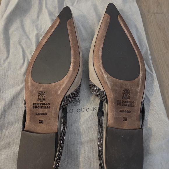 Brunello Cucinelli Women's Gray Suede Shoes - Picture 3 of 7